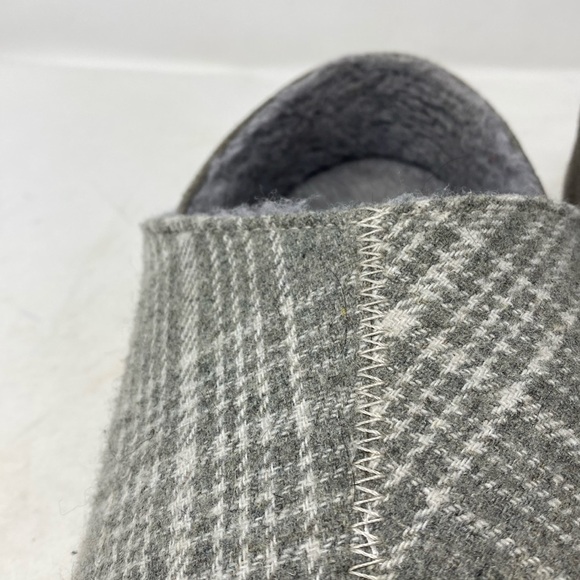Acorn Gray Plaid Wool with Faux Fur Slippers - Picture 7 of 7